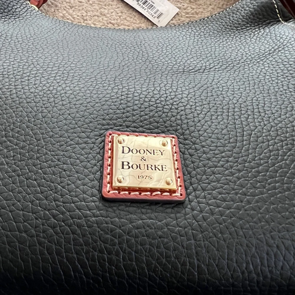 Dooney & Bourke Pebble Grain Riley Hobo Bag in Black — New with Tags - Picture 2 of 8